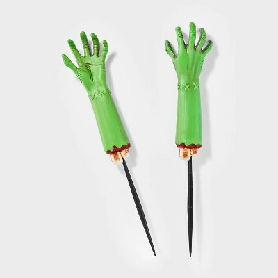 Hyde & EEK! Boutique 2pk Zombie Hands Halloween Decorative Yard Stakes - Hyde & EEK! Boutique™ 4 Hyde & EEK! Boutique 2pk Zombie Hands Halloween Decorative Yard Stakes - Hyde & EEK! Boutique™ - Image 2