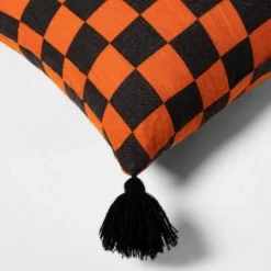 Hyde & EEK! Boutique Check Lumbar Throw Pillow Black/Orange - Hyde & EEK! Boutique™ -Hyde & EEK! Shop unnamed file 425