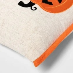 Hyde & EEK! Boutique Pumpkin Lumbar Throw Pillow Ivory/Orange - Hyde & EEK! Boutique™ -Hyde & EEK! Shop unnamed file 461