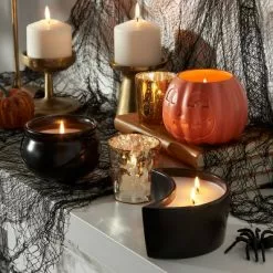 Hyde & EEK! Boutique 8oz Black Midnight Moon Ceramic Crescent Moon Figural Candle - Hyde & EEK! Boutique™