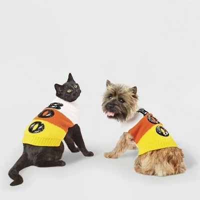 Halloween Candy Corn Boo Dog and Cat Sweater - Hyde & EEK! Boutique™ 7 Halloween Candy Corn Boo Dog and Cat Sweater - Hyde & EEK! Boutique™ - Image 5