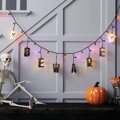 Hyde & EEK! Boutique 25ct LED "Beware" Halloween String Lights Orange/Purple - Hyde & EEK! Boutique™ 3 Hyde & EEK! Boutique 25ct LED "Beware" Halloween String Lights Orange/Purple - Hyde & EEK! Boutique™