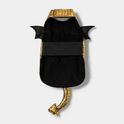 Gold Metallic Dragon Dog and Cat Costume - Hyde & EEK! Boutique™ 4 Gold Metallic Dragon Dog and Cat Costume - Hyde & EEK! Boutique™ - Image 2