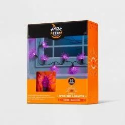 Hyde & EEK! Boutique 81" LED Incandescent Purple Spider Halloween String Lights - Hyde & EEK! Boutique™
