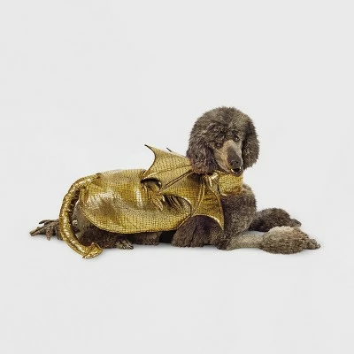 Gold Metallic Dragon Dog and Cat Costume - Hyde & EEK! Boutique™ 10 Gold Metallic Dragon Dog and Cat Costume - Hyde & EEK! Boutique™ - Image 8