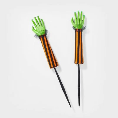 Hyde & EEK! Boutique 2pk Witch Hands Halloween Decorative Yard Stakes - Hyde & EEK! Boutique™ 4 Hyde & EEK! Boutique 2pk Witch Hands Halloween Decorative Yard Stakes - Hyde & EEK! Boutique™ - Image 2