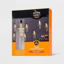Hyde & EEK! Boutique 10ct LED Skeleton Halloween String Lights White - Hyde & EEK! Boutique™