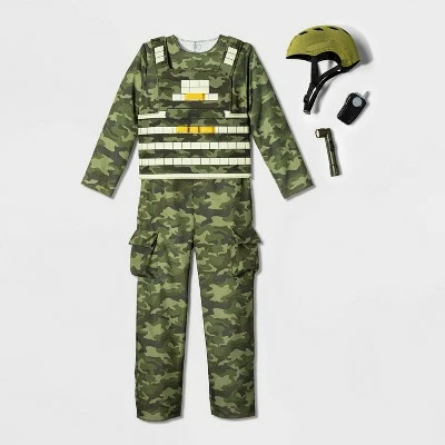 Kids' Adaptive Army Halloween Costume Jumpsuit with Accessories - Hyde & EEK! Boutique™ 7 Kids' Adaptive Army Halloween Costume Jumpsuit with Accessories - Hyde & EEK! Boutique™ - Image 5