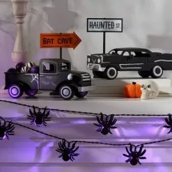 Hyde & EEK! Boutique 10ct LED Metal Spider Halloween String Lights Purple - Hyde & EEK! Boutique™